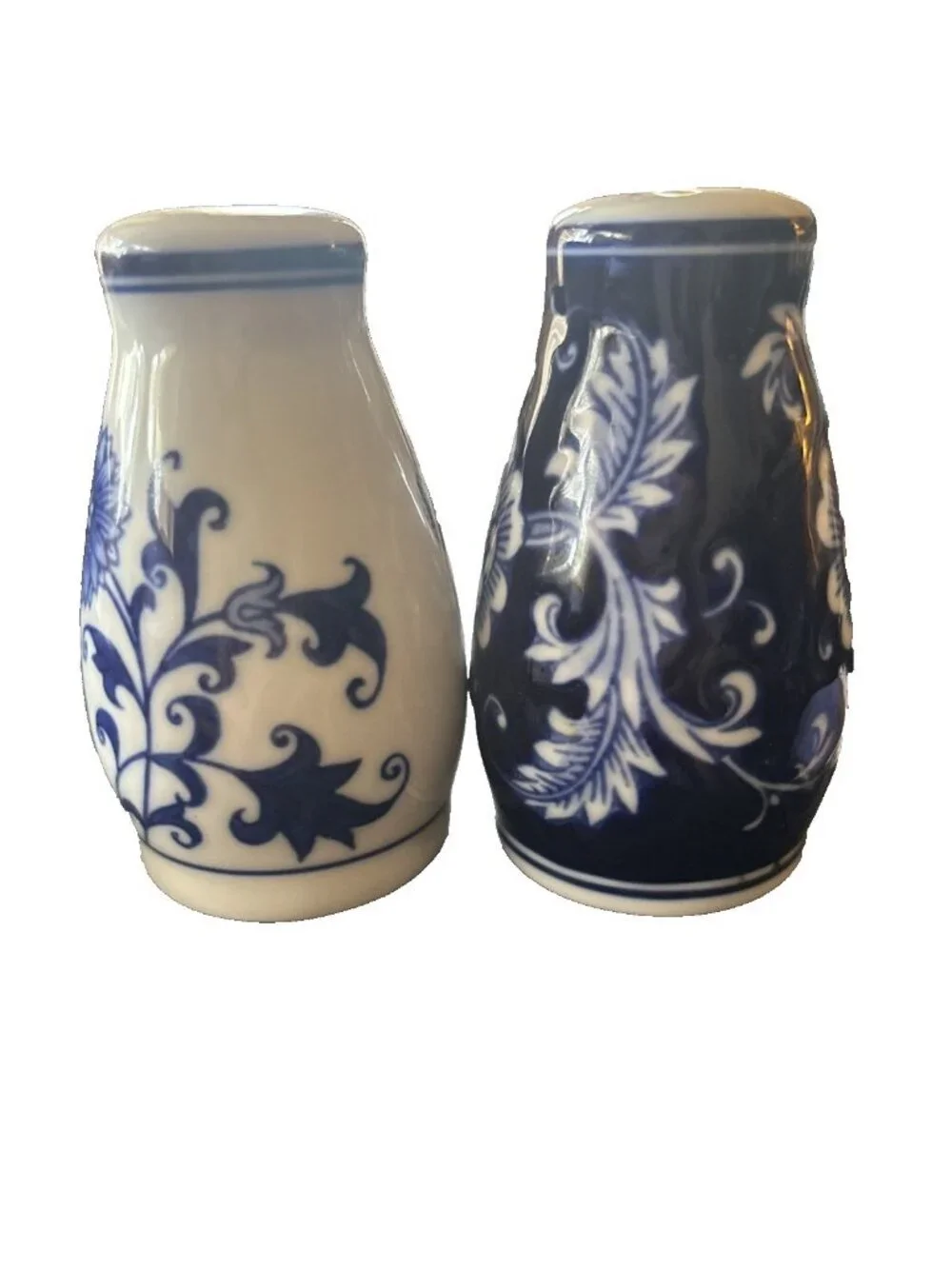 Pier 1 One Imports Mandarin Blue Salt & Pepper Shakers Pair